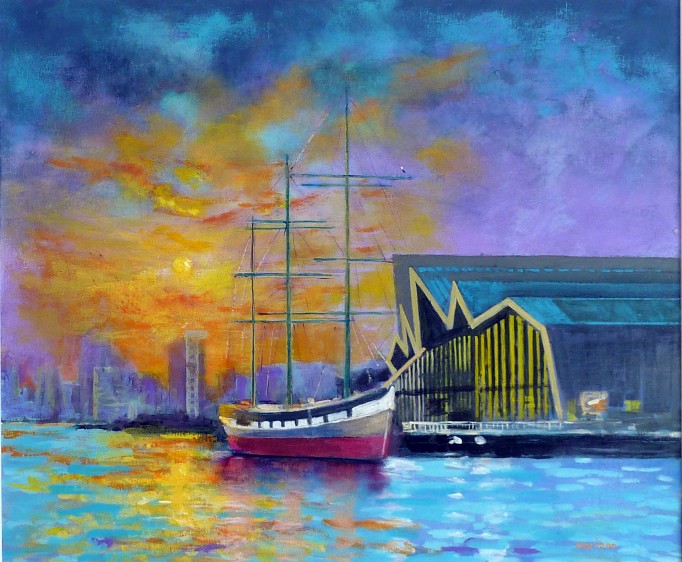'Sunset River Clyde' by artist Michael Murison